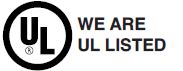We Are UL Listed