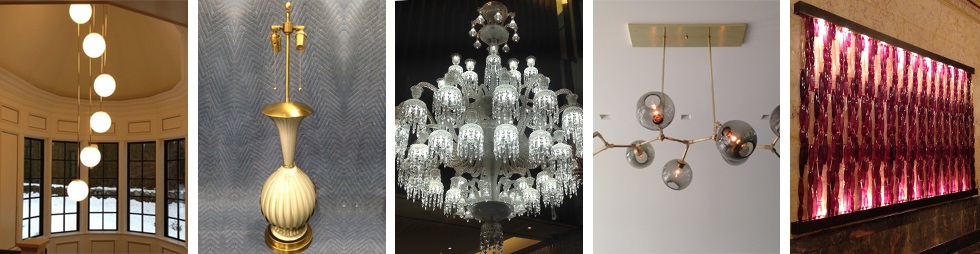 completed restorations of lamps and chandeliers