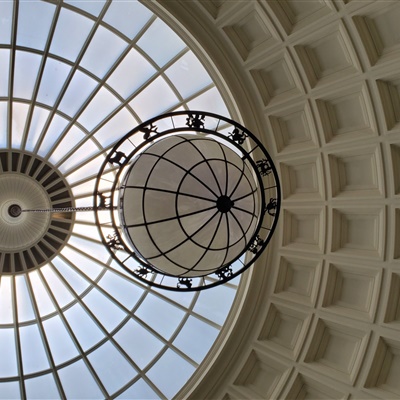 This is the chandelier from the library building of the New York Botanical Garden.  It has a zodiac ring around it. The Fixture is from early 1900's original to the Watson building.