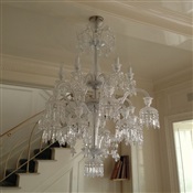 Baccarat Chandelier over dinning room table, West Village, NYC