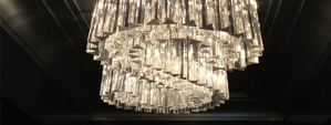 A beautiful lit chandelier